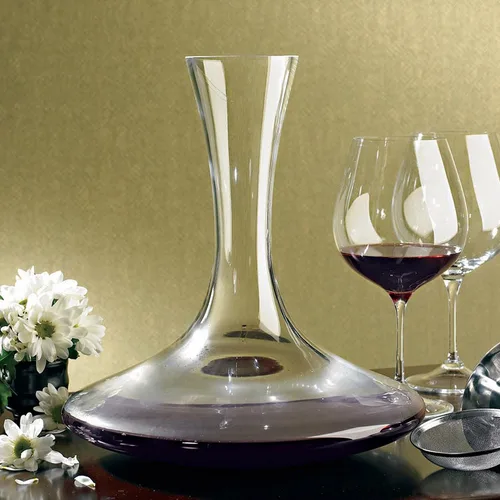 Vista 6 de Wine Enthusiast Decantador de vino vívido de cristal sin plomo 750 ML