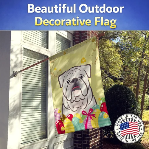 Vista 191 de Caroline's Treasures BB1923GF Bandera decorativa para jardín con diseño de Border Collie, para caza de huevos de Pascua, para jardín, jardín, patio