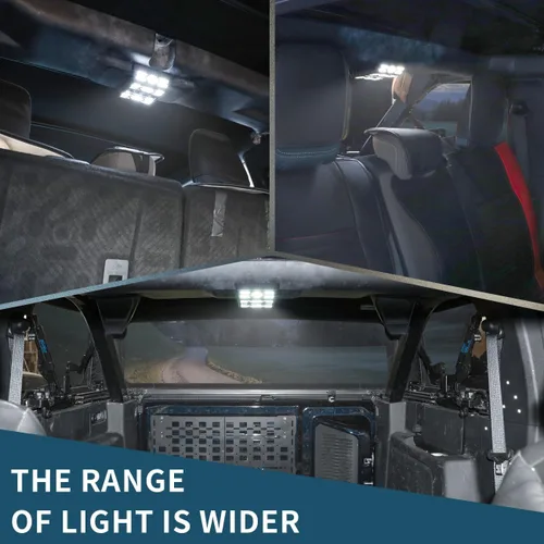 Vista 3 de Luces de techo LED traseras compatibles con Ford Bronco 2021 2022 2023 2024 2025 2026 4 luces de lectura de puerta accesorios de decoración