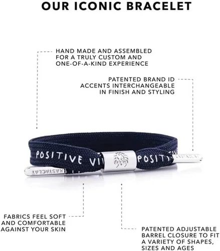 Vista 2 de Rastaclat Original Hand Assembled Motivational Adjustable Single Lace Bracelets for All Ages Men Women