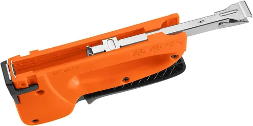 Vista 9 de Swanson Tool Co STA653B Unitacker 3 en 1 Pistola de grapas de plástico multifunción; funciona con grapas ligeras (JT21) y se envía con 100 grapas