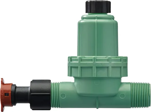 Vista 3 de Orbit 67798 Filtro regulador de presión de riego por goteo de 30 PSI Sistema MPT 3 en 1 con adaptador de bloqueo por goteo