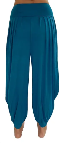 Vista 22 de Lovely Creations Pantalones holgados con cintura elástica y harem Aladdin para mujer