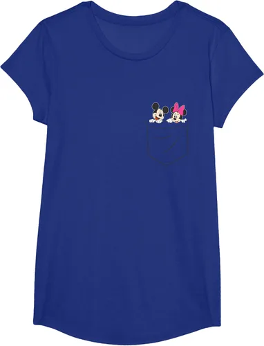 Vista 22 de Disney Mickey & Minnie Mouse - Camiseta de bolsillo pequeño para pareja