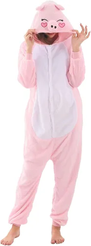 Vista 5 de WAFUNNE Pijamas de animales para adultos, disfraces de una pieza para hombres, mujeres, unisex, adolescentes, rana verde