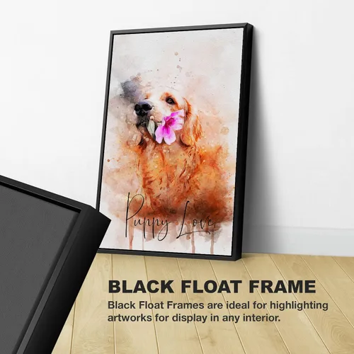 Vista 4 de Awesometik Retrato personalizado de perro en acuarela - Impresión en lienzo para mamá de perro