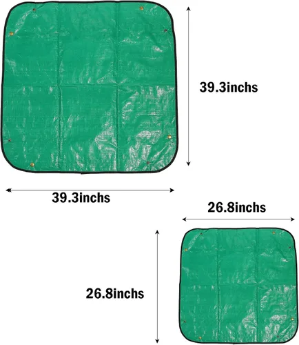 Vista 2 de 2 piezas (39.3'', 26.8'') Tapetes cuadrados impermeables para trasplante de plantas, tapete de tela de trabajo plegable para trasplante de jardín