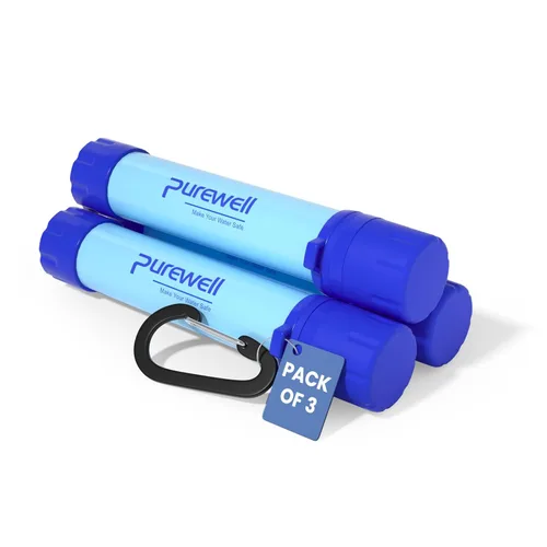 Vista 15 de Purewell Filtro de agua al aire libre Filtración de agua personal Paja de emergencia Equipo de supervivencia Purificador de agua para acampar