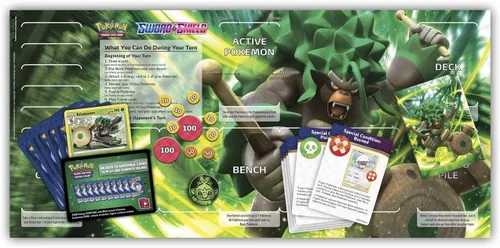 Vista 2 de Pokemon TCG: Cubierta temática de espada y escudo con Rillaboom