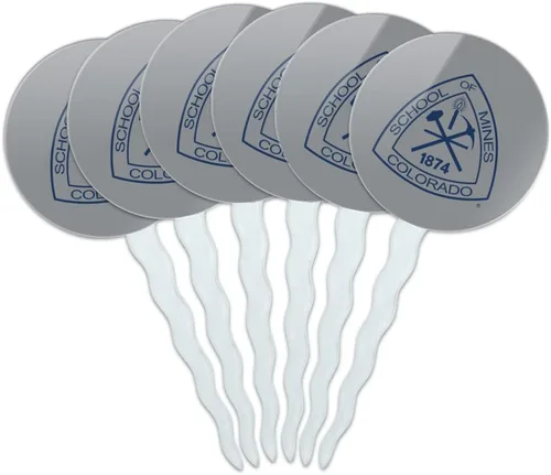 Vista 222 de Abilene Christian - Juego de 6 palillos para cupcakes con logotipo secundario