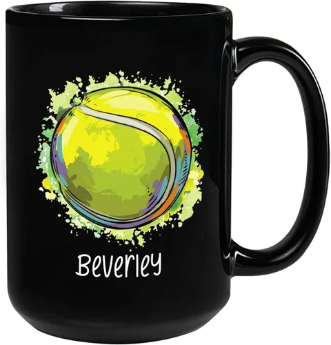 Vista 12 de Taza de café de fútbol americano con nombre personalizado, regalo de fútbol personalizado, porcelana negra 11oz y 15oz