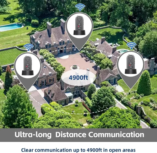Vista 4 de Timbre inalámbrico para el hogar, sistema de intercomunicación inalámbrico de 4900 pies de largo alcance, timbre de intercomunicador bidireccional