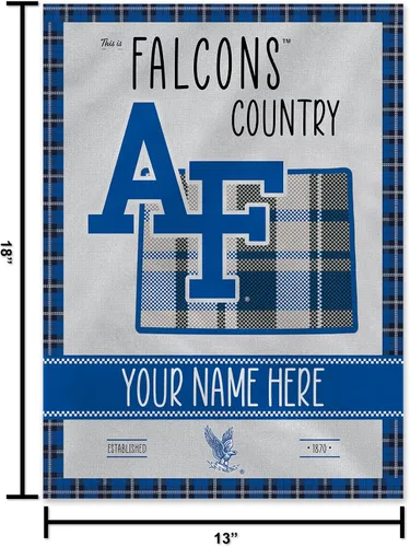 Vista 6 de Rico Industries NCAA Country - Bandera de jardín personalizada con diseño a cuadros