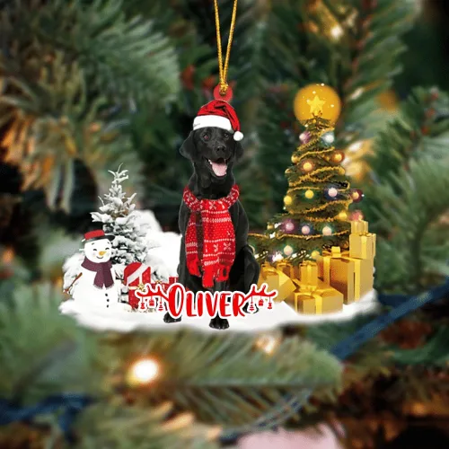 Vista 131 de NAZENTI Adorno personalizado de gato abisinio con árbol de pino, adorno de Navidad personalizado para perros amantes de las mascotas, colgante