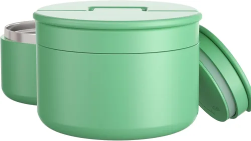 Vista 10 de Termo de sopa de 12 onzas para comida caliente para niños, tarro de comida aislado al vacío, termo de sopa sin torsiones para comida caliente
