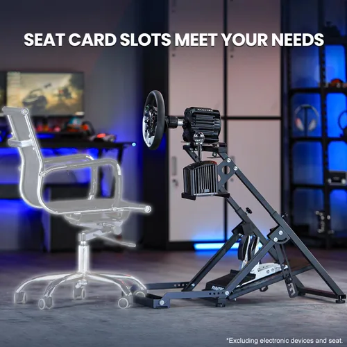 Vista 8 de Marada G29 Upgrade Racing Wheel Stand X Frame Fit for PXNThrustmasterLogitech G27 G920 G923 T300RS T128X, Foldable PC Game Race Bracket Simulator