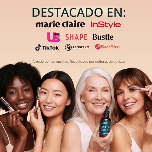 Vista 7 de Aceite de ricino orgánico USDA - Suero de crecimiento de pestañas de aceite de ricino prensado en frío totalmente natural con tubo de rímel
