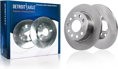 Vista 5 de Detroit Axle - Kit de frenos para 15-20 Volkswagen Passat, 12.28 pulgadas delanteras y 10.70 pulgadas trasero rotores de freno de disco pastillas