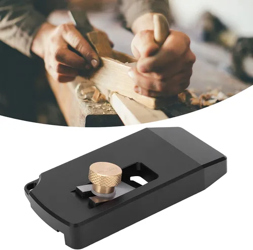 Vista 4 de Recortadora manual, cepilladora de madera ajustable para carpintería con cuchilla de acero de alta dureza, raspador de rebabas de chaflán para chapa