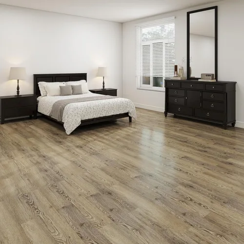 Vista 2 de MULGREAT Paquete de 6 muestras de azulejos para despegar y pegar, suelo de vinilo impermeable con aspecto de madera, tablón de lujo autoadhesivo