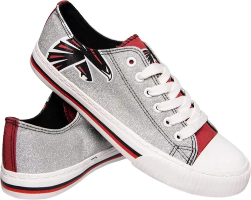 Vista 30 de FOCO Womens NFL Team Logo Ladies Fashion Glitter Low Top Canvas Sneakers Shoes