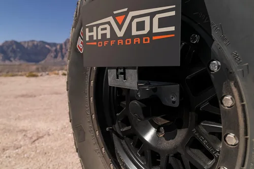 Vista 2 de HAVOC OFFROAD Reubicación de matrícula para Ford Bronco Ajustable, acero, negro HFB-05-001 2021-2025 Ford Bronco