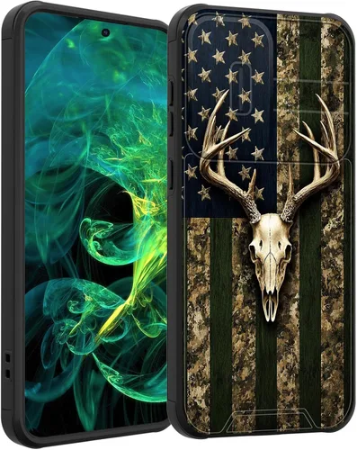 Vista 270 de Funda para Galaxy A16 5G con cubierta para cámara deslizante, resistente de doble capa, híbrida, a prueba de golpes, funda protectora resistente