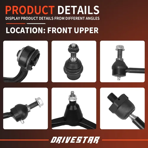 Vista 2 de Kit de suspensión de 12 piezas, rótula de brazo de control, ajuste 2003 2004 para Ford Expedition/para Lincoln Navigator, K80714 K80715 K80039