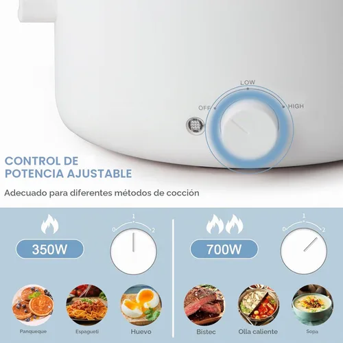 Vista 2 de [Usado] Cocina eléctrica, olla eléctrica antiadherente de esmalte