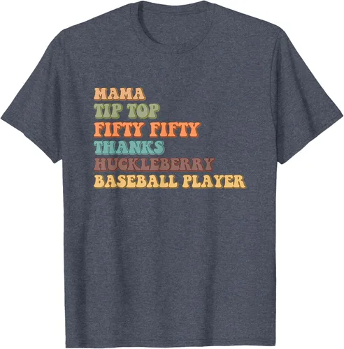 Vista 55 de Mama Tip-Top Fifty Fifty Thanks Huckleberry - Camiseta de béisbol, Negro