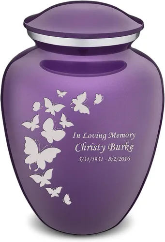 Vista 13 de Geturns Embrace Urnas de Cremación de Mariposa Personalizadas para Adultos para Cenizas Humanas I Urna Funeraria Grande Negra para Mujeres y Hombres