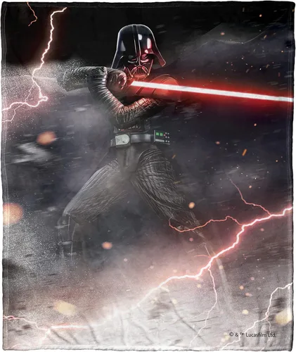 Vista 79 de Northwest Star Wars Manta Decorativa Silk Touch, 40" x 50", Villanos del Lado Oscuro