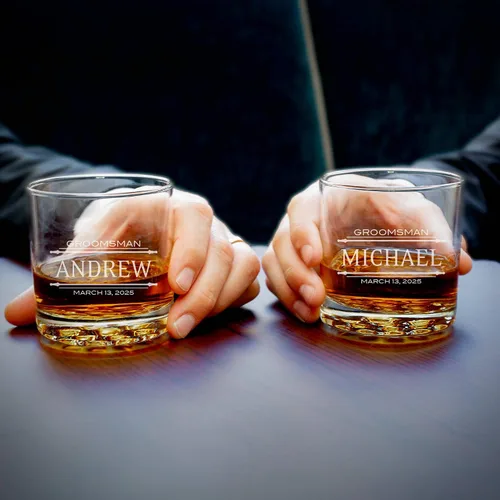 Vista 9 de Juego de presentación de decantador de whisky personalizado