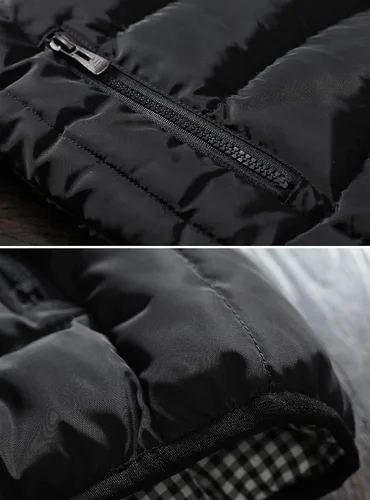 Vista 6 de Vcansion Chaleco de abrigo acolchado con cuello alto casual para hombre