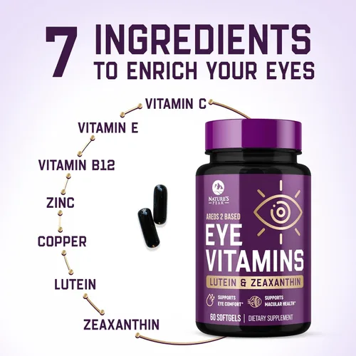 Vista 7 de Nature's Peak - Vitaminas para los ojos, vitamina 3 veces más fuerte para la salud ocular con luteína y zeaxantina, Vision Macular Health Soporte