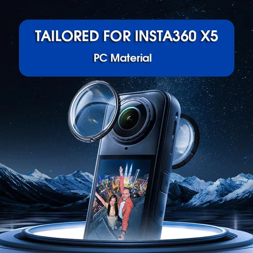 Vista 2 de STARTRC VCR Protector de lente para Insta360 X5, cubierta protectora de lente de PC con revestimiento antirreflectante para accesorios Insta 360 X5