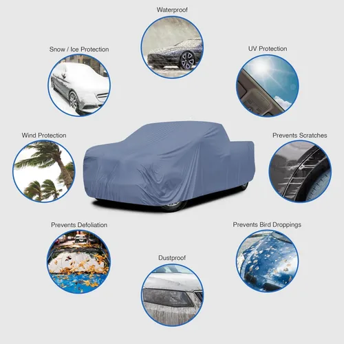 Vista 7 de Funda de coche de 4 capas semi personalizada para Volkswagen Super Beetle 1975-1978 de 2 puertas, ligera, resistente al agua, cobertura completa