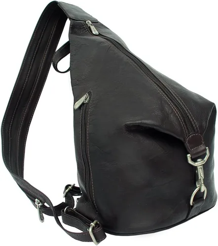 Vista 3 de Piel Leather Eslinga Hobo con tres cremalleras, Negro -, Eslinga Hobo con tres cremalleras