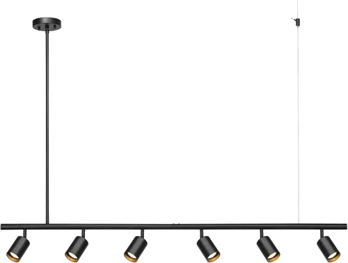 Vista 10 de Globe Electric Iluminación de riel de 5 luces, cabezales ajustables, barra de pista regulable negra mate de 36 pulgadas para iluminación moderna
