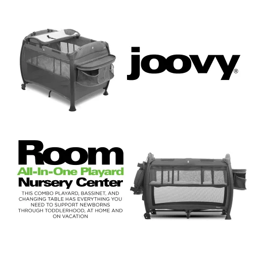Vista 4 de Cuna corral JOOVY para recámara de bebé, Carbón
