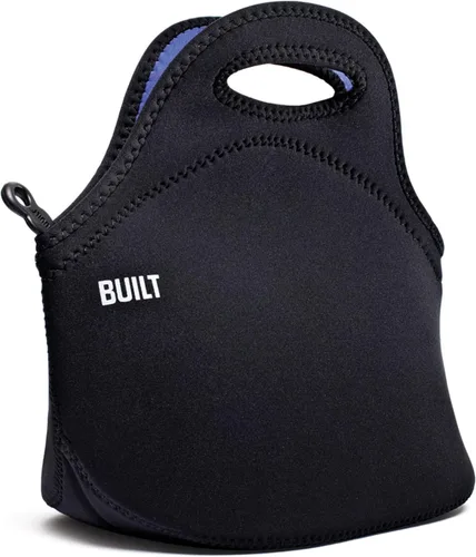 Vista 7 de BUILT Gourmet Getaway Bolsa Tote de Almuerzo de Neopreno Suave Ligera, Aislada y Reutilizable, Talla Única, Negro