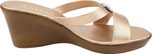 Vista 4 de ITALIAN Shoemakers Besy - Sandalias de cuña para mujer con banda de altura moderada