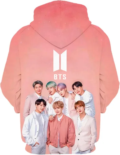Vista 2 de Sudadera con capucha Kpop para hombre y mujer, con estampado 3D, unisex, sudadera con capucha