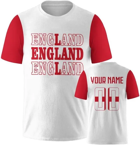 Vista 10 de Camisetas de fútbol nacionales personalizadas 2024 con diseño de fuentes, ropa personalizada con tus números de nombre para hombres, mujeres