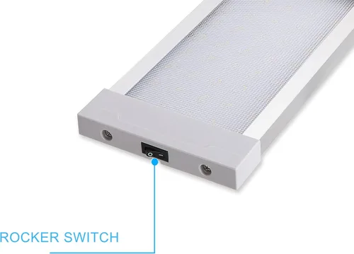 Vista 4 de Raycharm Lámpara de luz interior LED para RV, camioneta y gabinete de 10.2" x 4.9", montaje en superficie, haz difuso uniforme de color blanco frío