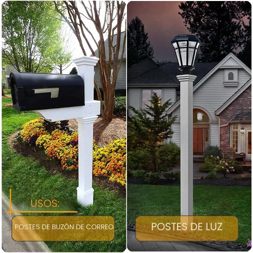 Vista 5 de Poste de valla de anclaje de metal con estacas de vallas negras, postes de estacas Heavy Duty Metal Fence Anchors Support Base for 4"X4" Mailbox