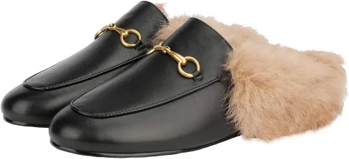 Vista 2 de ARQA - Mocasines de piel, sin talón ni cordones, de tacón bajo, para mujer.