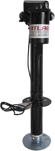 Vista 5 de South Bend Components Atlas Power Machines 3500 lb Rv Electric Tongue Jack con carcasa de plástico negro
