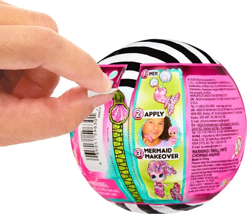 Vista 14 de LOL Surprise Mermaids Makeover Magic Tots con brillo de labios maquillaje DIY usable para ti y tu muñeca, juego acuático divertido, regalo