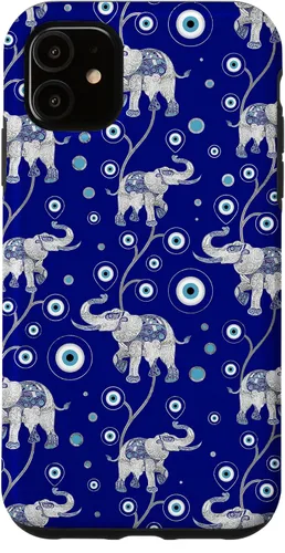 Vista 8 de Funda con dije de elefante de mala suerte para iPhone 17